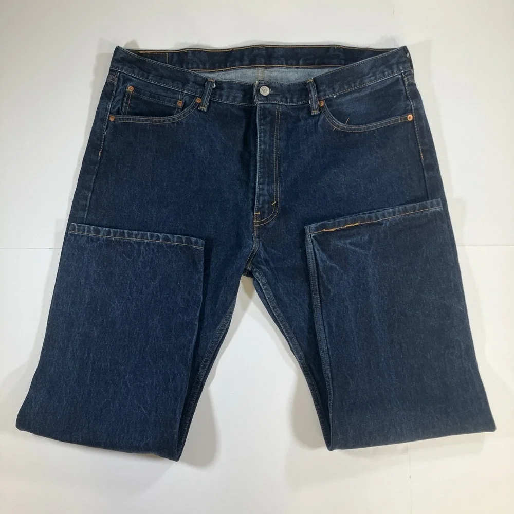 Levi's 505 Jeans Mens 40x30 Dark Wash Regular Straight Stretch Denim